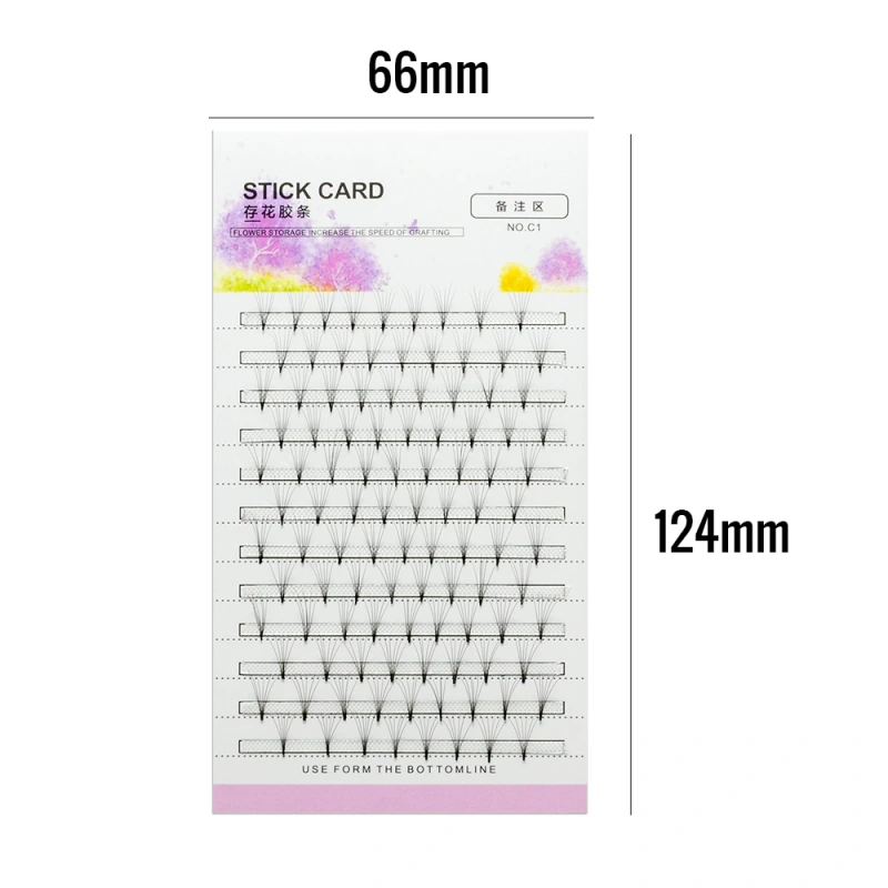 NAGARAKU make up Eyelash extension Storage card Premade fans Volume lash storage 2mm sticky strip False Eyelashes paper card