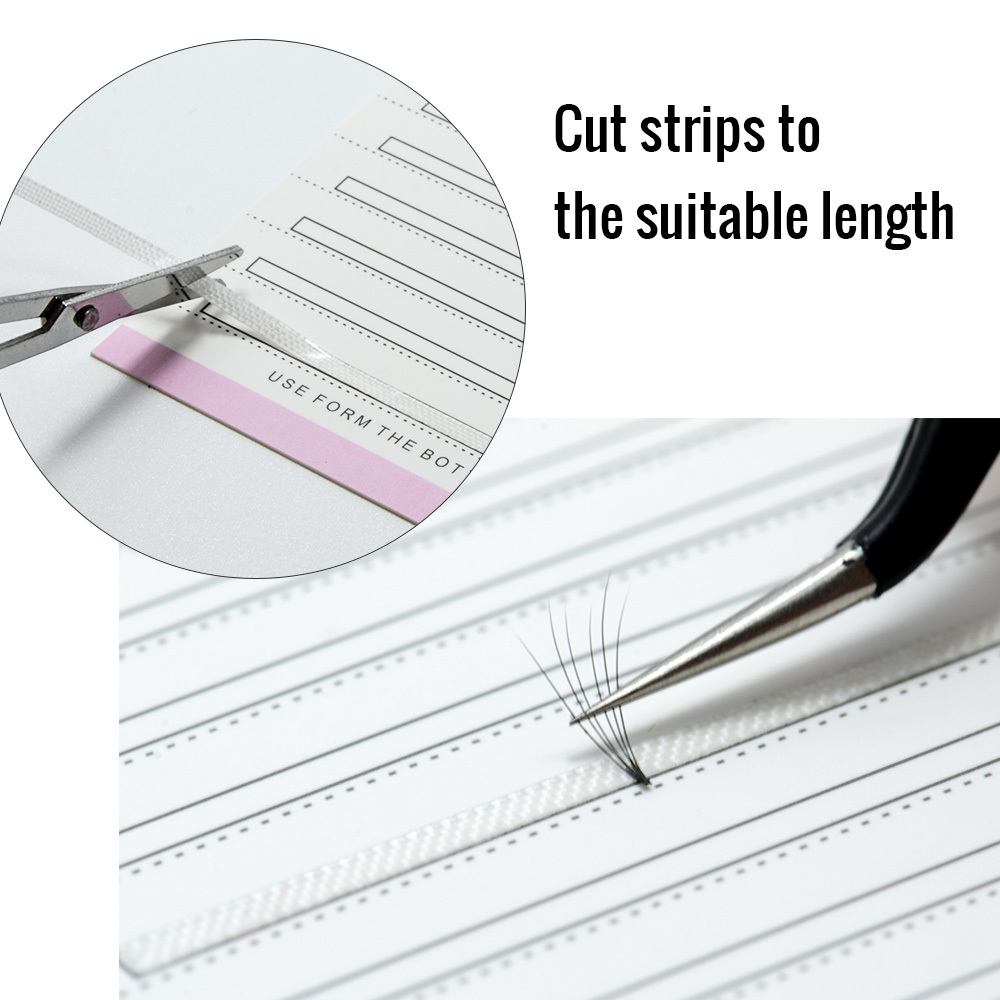 NAGARAKU make up Eyelash extension Storage card Premade fans Volume lash storage 2mm sticky strip False Eyelashes paper card