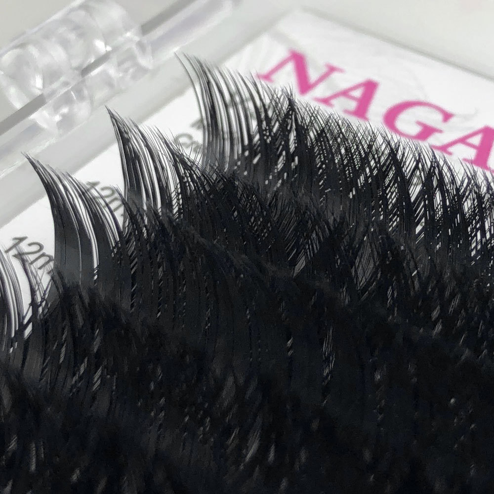 NAGARAKU Makeup V Shape Auto-Fans Eyelash Extension Volume Lashes Maquiagem Cílios 0.05mm Easy-Fans Premium Natural Eyelashes