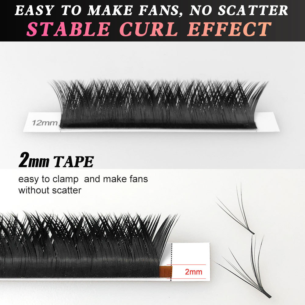 NAGARAKU Makeup V Shape Auto-Fans Eyelash Extension Volume Lashes Maquiagem Cílios 0.05mm Easy-Fans Premium Natural Eyelashes
