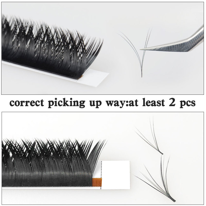 NAGARAKU Makeup V Shape Auto-Fans Eyelash Extension Volume Lashes Maquiagem Cílios 0.05mm Easy-Fans Premium Natural Eyelashes