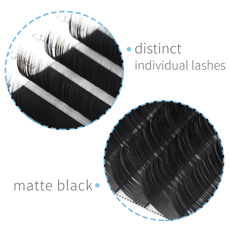 NAGARAKU Individual Eyelash Makeup Manual Fans-making Lashes 16 Lines Matte Black High Quality New Material Super Soft Natural