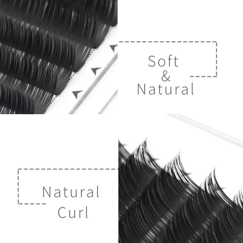 NAGARAKU Individual Eyelash Makeup Manual Fans-making Lashes 16 Lines Matte Black High Quality New Material Super Soft Natural