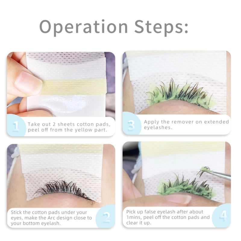 Nagaraku Eyelash Extension Glue Remover Segregate Cotton Pads Under Eyes Skin Close Breathable 9303