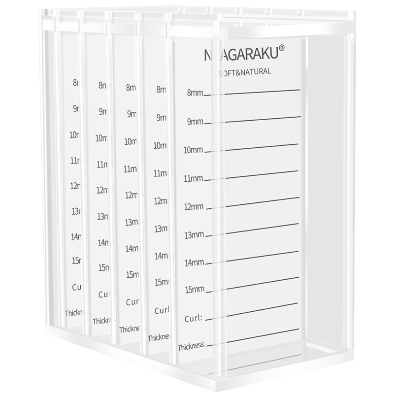 NAGARAKU Acrylic Eyelashes Storage Box Transparent Volume Lashes Storage Case Organizer Fans Eyelash storage Dust Prevention