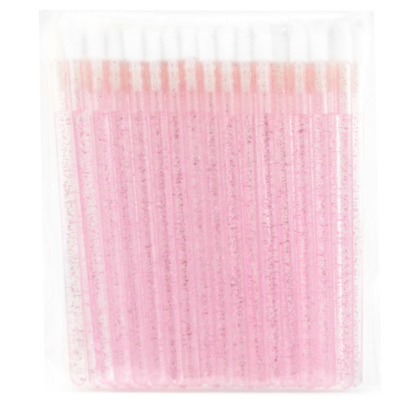 NAGARAKU 50pcs Disposable Eyelash Brush Crystal Lashes Micro Brushes Eyelash Extension Supplies Applicator Cleaner Beauty Makeup