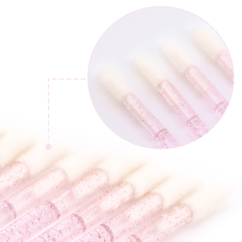 NAGARAKU 50pcs Disposable Eyelash Brush Crystal Lashes Micro Brushes Eyelash Extension Supplies Applicator Cleaner Beauty Makeup