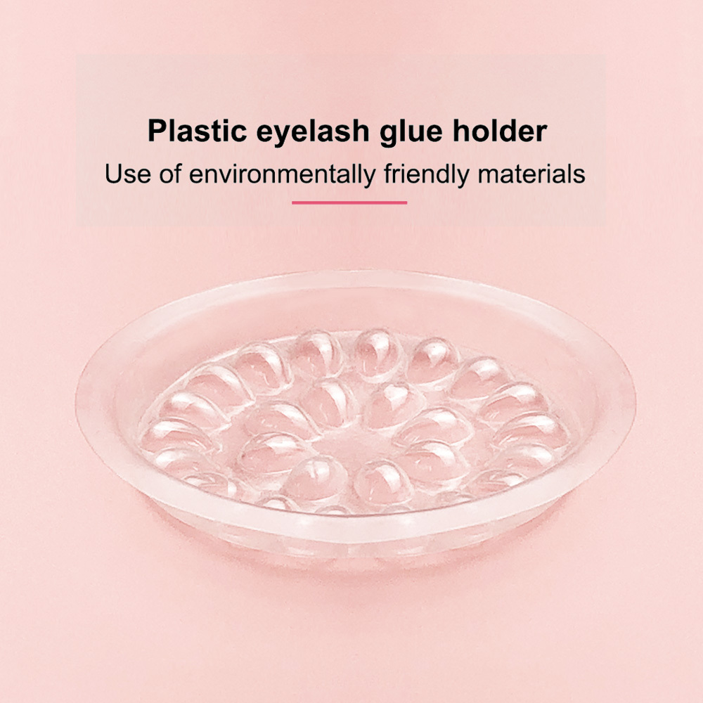 NAGARAKU fans eyelash holder 100 PCs package  eyelash extensions glue holder plastic glue pallet glue stand pads for eyelash extensions