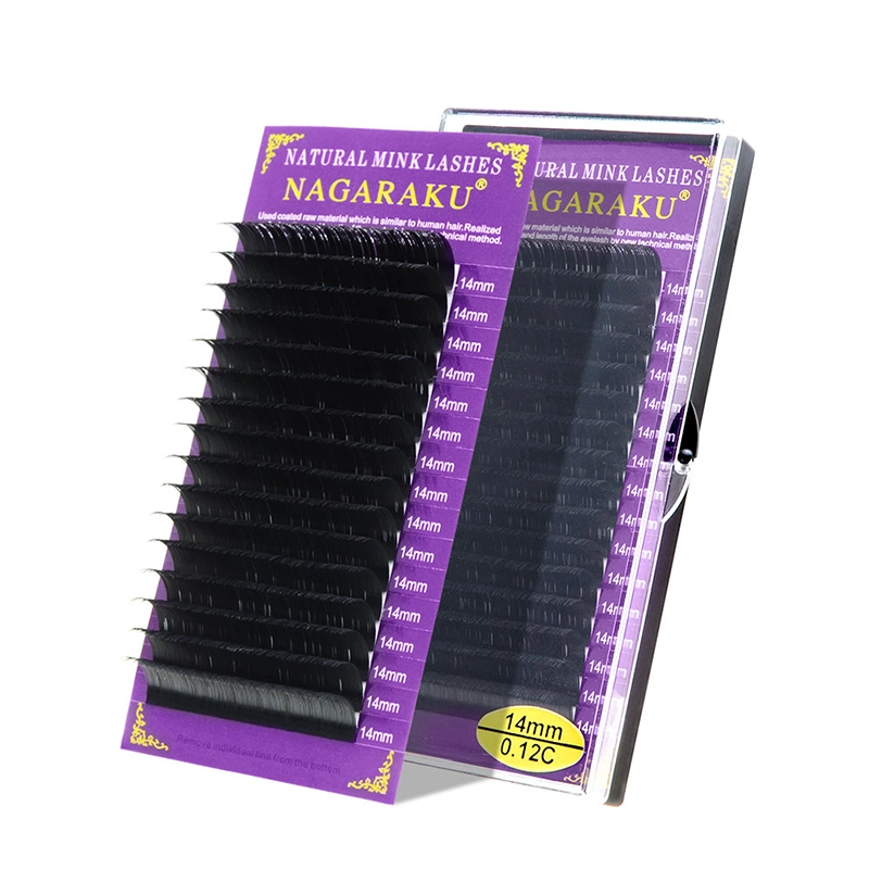 NAGARAKU Eyelashes Maquiagem Mink Eyelashes 50 cases/lot 16 Rows Individual Eyelash Premium Mink Lashes Maquillaje Cilios