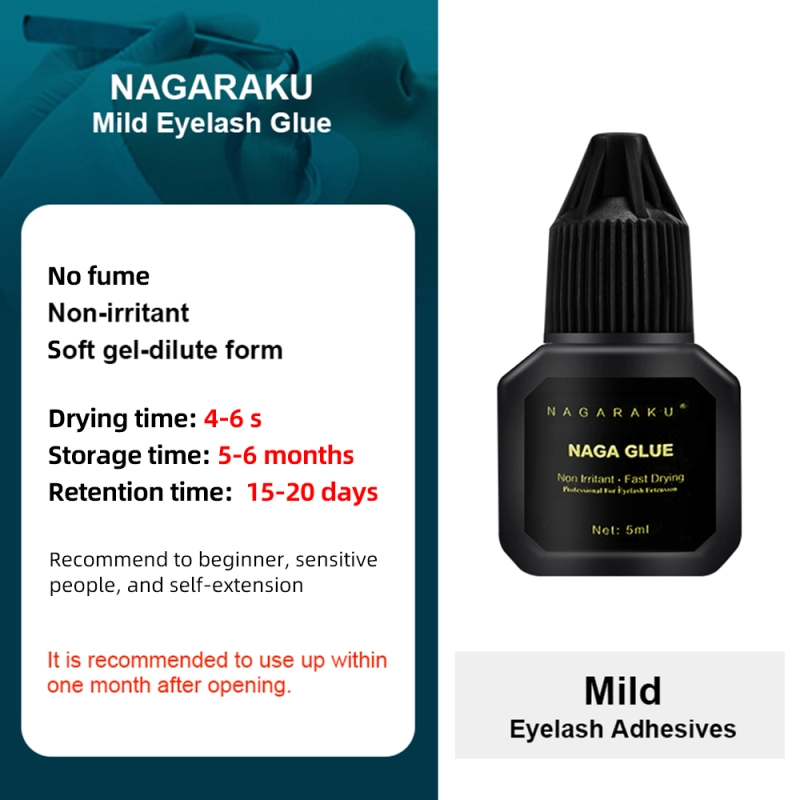 NAGARAKU Eyelashes Makeup 3 Different Glue for Lashes Eyelash 5ml Glue Low Smell Non Odorless Fast Dry Sticker Connecting Fans