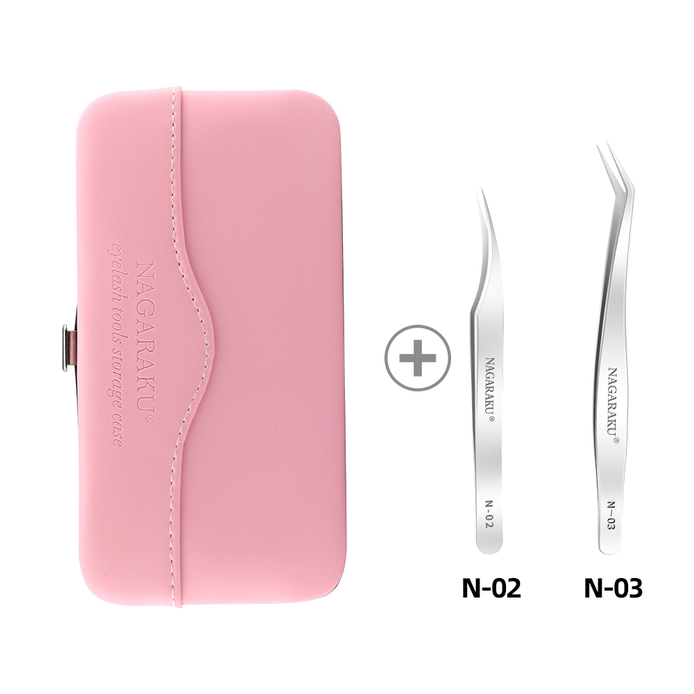 NAGARAKU Makeup Eyelashes Tweezers Storage Container for Tweezers Make Up Case Container for Tweezers High precision
