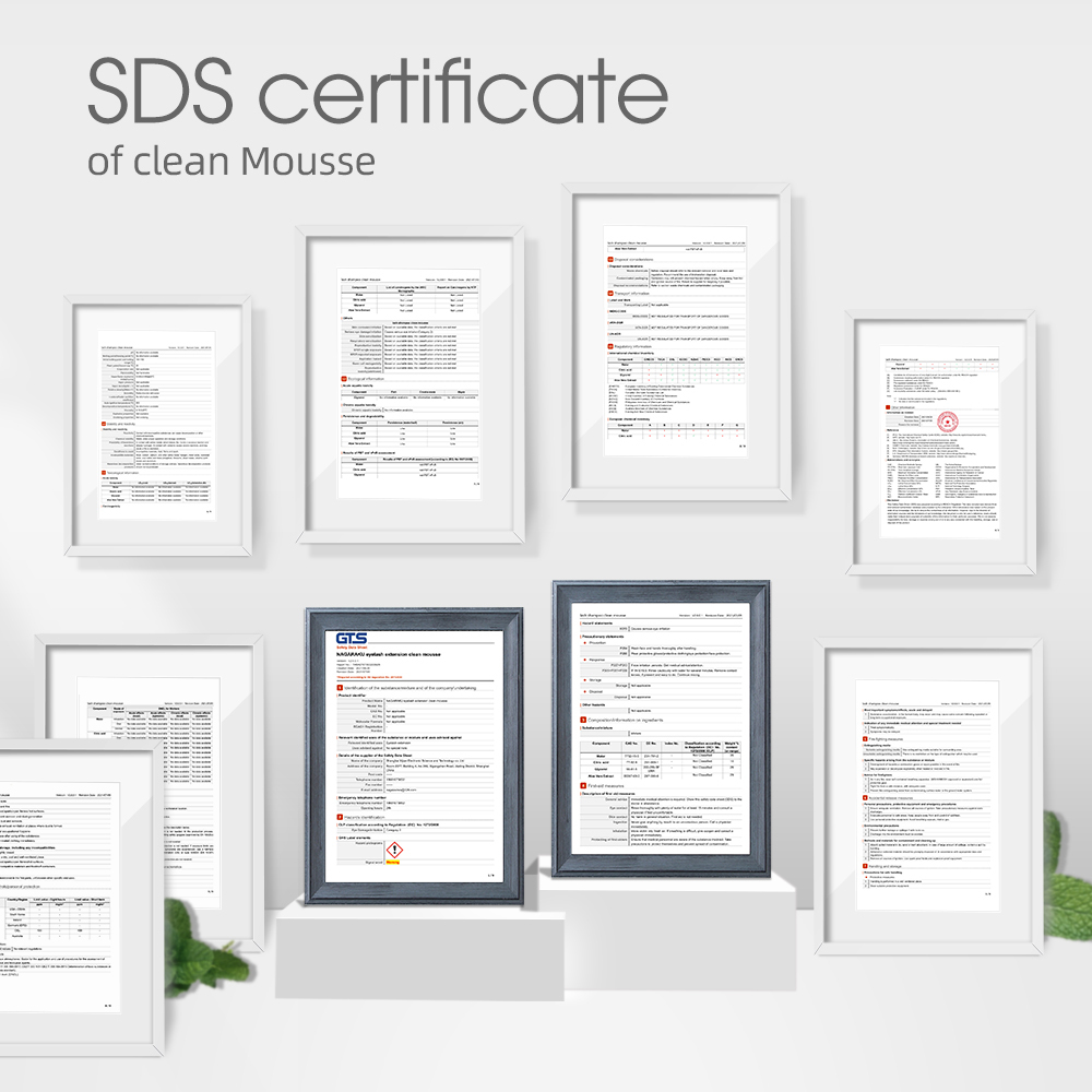 NAGARAKU Eyelash Extension Cleansing Mousse Shampoo Foam Pro Eyelash Cleaner bubble 100ml gentle non-irritation fast clean