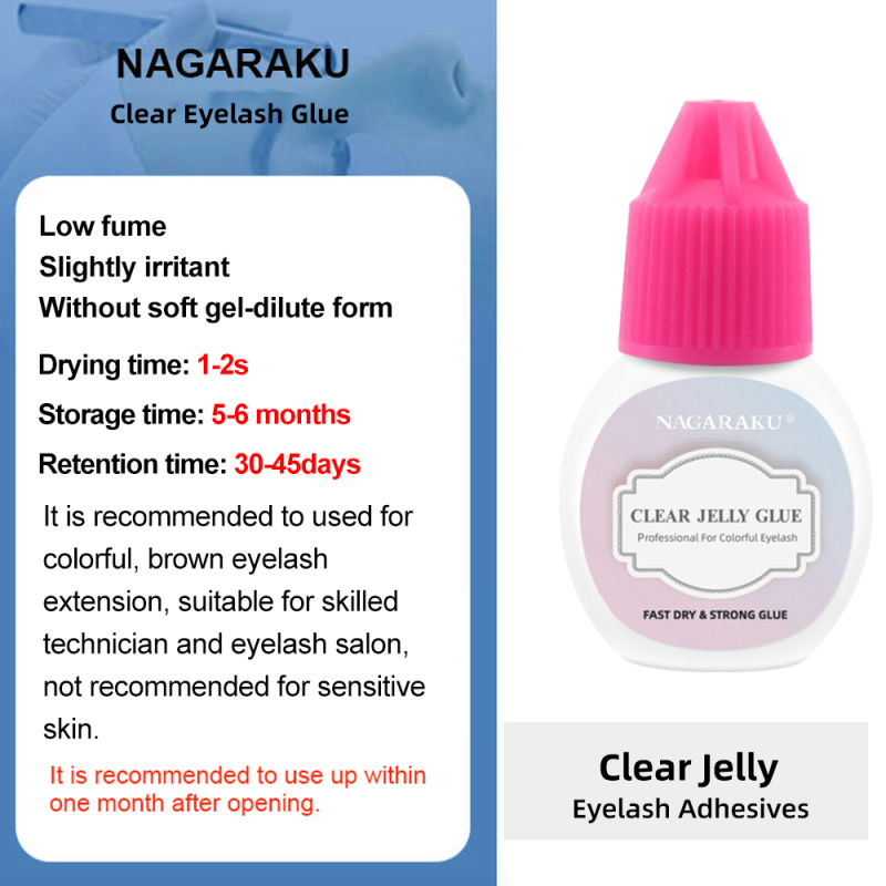 NAGARAKU Eyelashes Makeup 3 Different Glue for Lashes Eyelash 5ml Glue Low Smell Non Odorless Fast Dry Sticker Connecting Fans