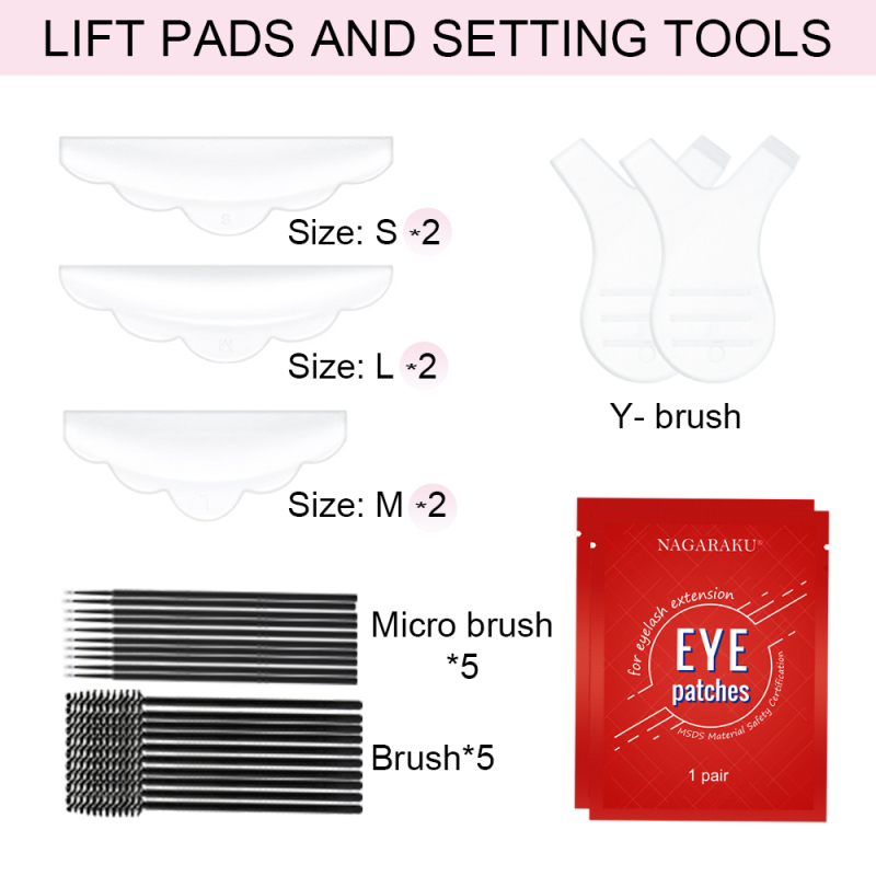 NAGARAKU Eyelash Lifting Kits Eyelash Curling Tools Eyelash Enhancement Makeup Tools