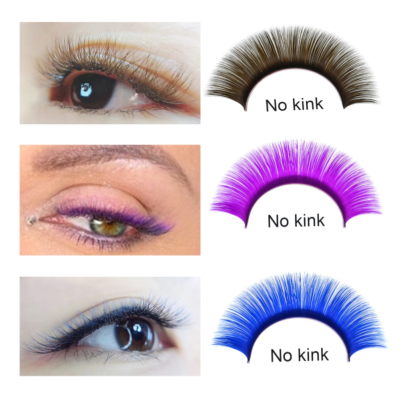 NAGARAKU Color Easy Fanning Eyelash Extension Brown Purple Blue Fans Making Lashes High Quality Premium Lashes