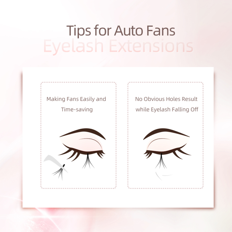 NAGARAKU Bloom Eyelash Auto Fans Eyelash Easy Fanning Lashes Auto Fan Russian Volume Lashes Magnetic Camellia