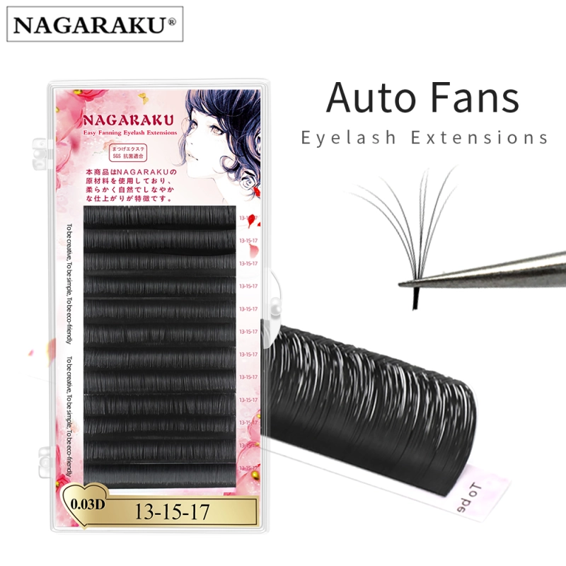 V-shaped Auto Fan Lash Extensions 8-15mm Mix Automatic Blooming Flower  Lashes Self Fanning Lashes Russian Volume Individual