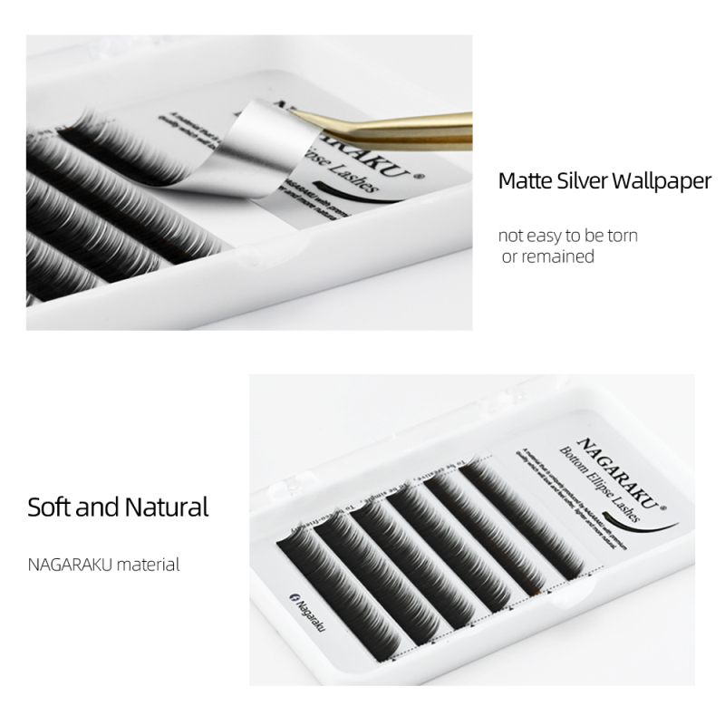 NAGARAKU Classic Ellipse Bottom Eyelash Extension Premium High Quality Eyelash Extension