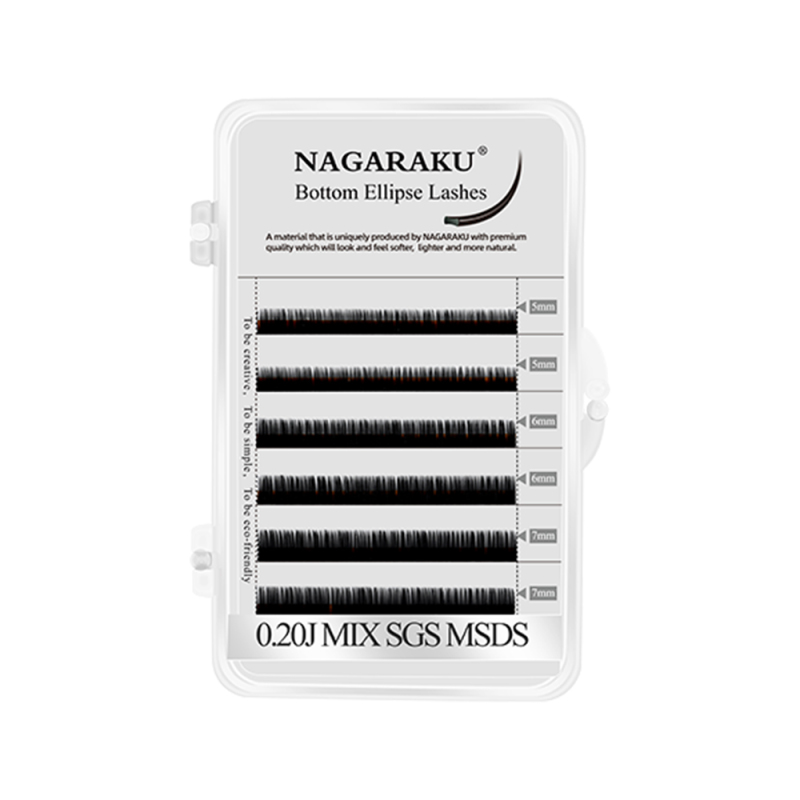 NAGARAKU Classic Ellipse Bottom Eyelash Extension Premium High Quality Eyelash Extension