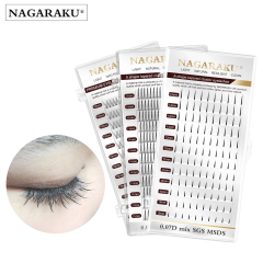 NAGARAKU Spikes Cluster Lashes A Shape Tapered Flat Base Lashes  Fish Tail Lashes Self Grafting Eyelashes Makeup