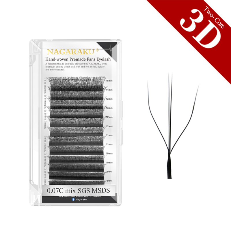 NAGARAKU 3D/4D/5D/6D W Shape Eyelash Extension Super Soft Natural Dense Lashes