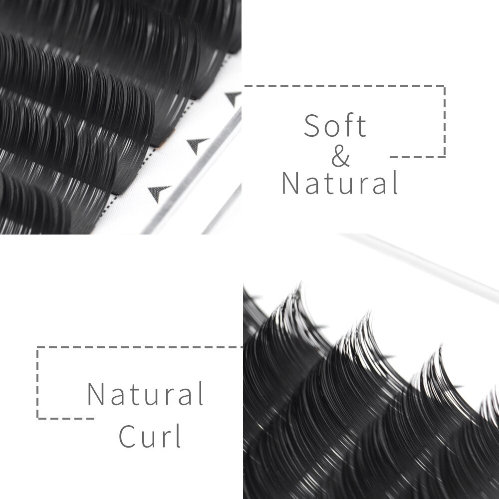 NAGARAKU Individual Eyelashes Manual Fans-making Lashes 10 Cases Lot Matte Black High Quality Super Soft Natural New Material