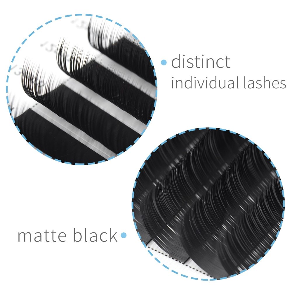 NAGARAKU Individual Eyelashes Manual Fans-making Lashes 10 Cases Lot Matte Black High Quality Super Soft Natural New Material