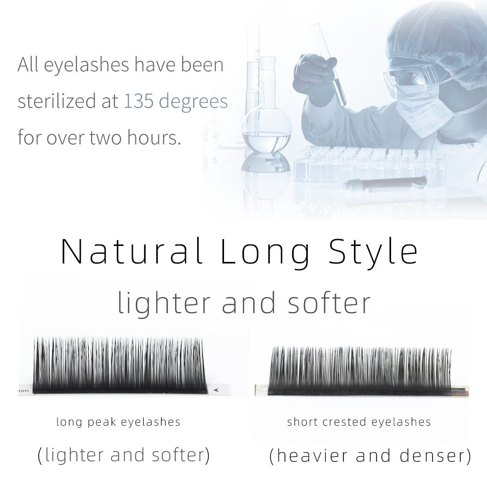 NAGARAKU Individual Eyelashes Manual Fans-making Lashes 10 Cases Lot Matte Black High Quality Super Soft Natural New Material