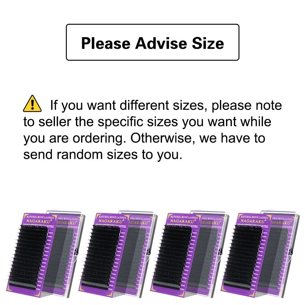 NAGARAKU Regular Eyelash Maquiagem Mink Eyelash 50 cases/lot 16 Rows Individual Cilios Premium