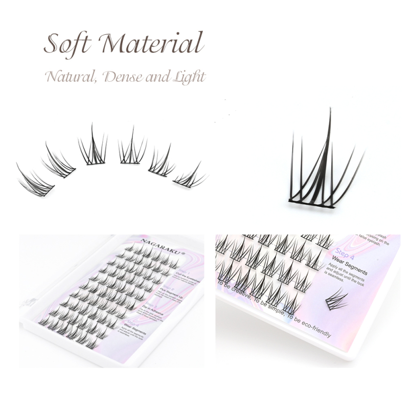 NAGARAKU DIY Lashes Cotton Bonded Cluster Lash Makeup Tools Beauty Salon Supplies