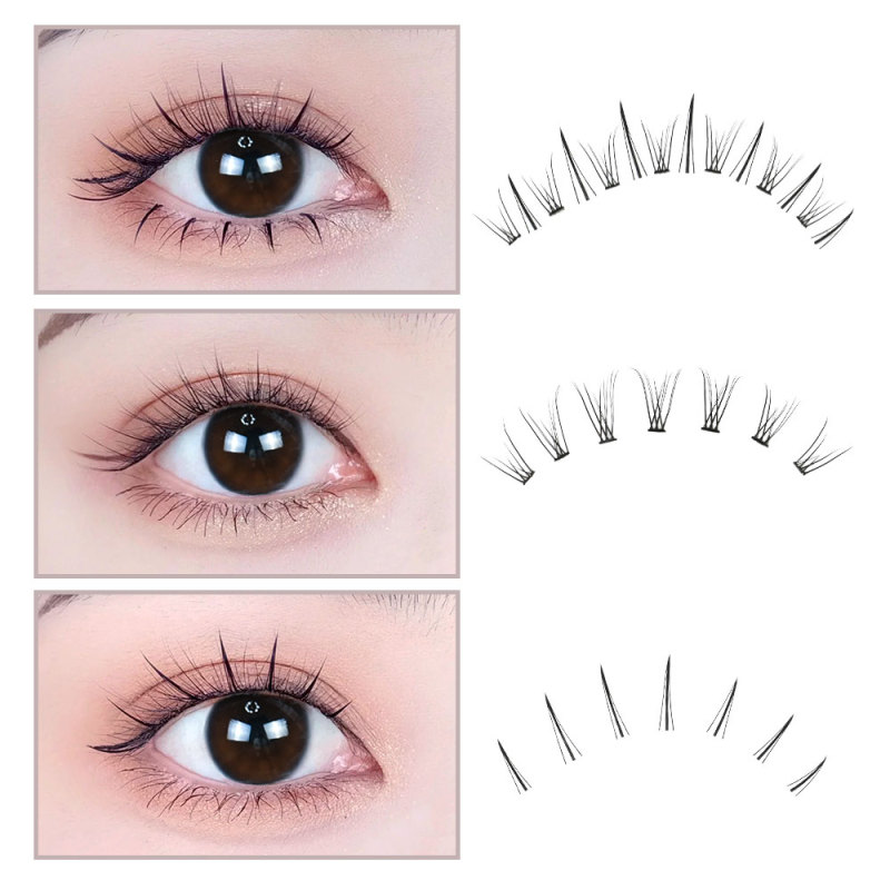 NAGARAKU Spikes A Shape Fish Tail False Eyelash Fairy Extension Pre-made Fans  Bottom Lower Lashes