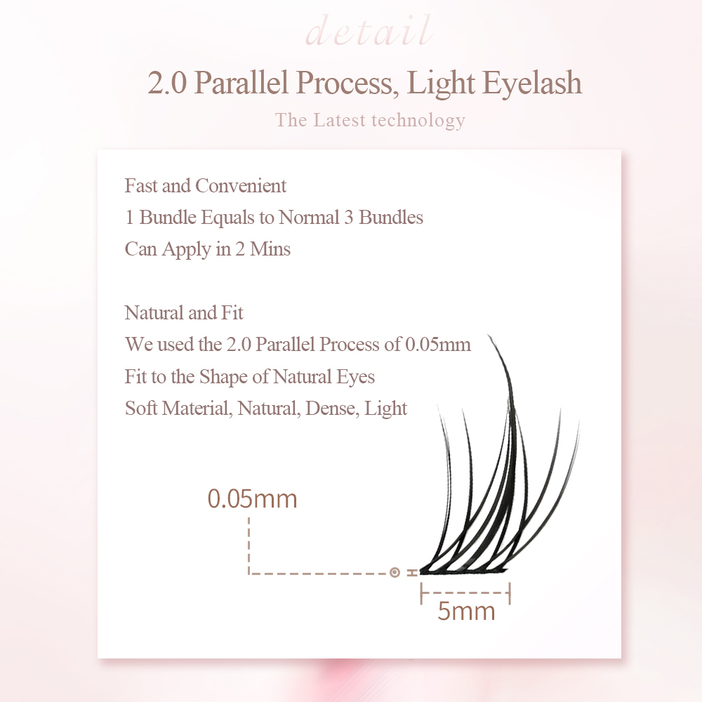 NAGARAKU DIY Lashes Cotton Bonded Cluster Lash Makeup Tools Beauty Salon Supplies