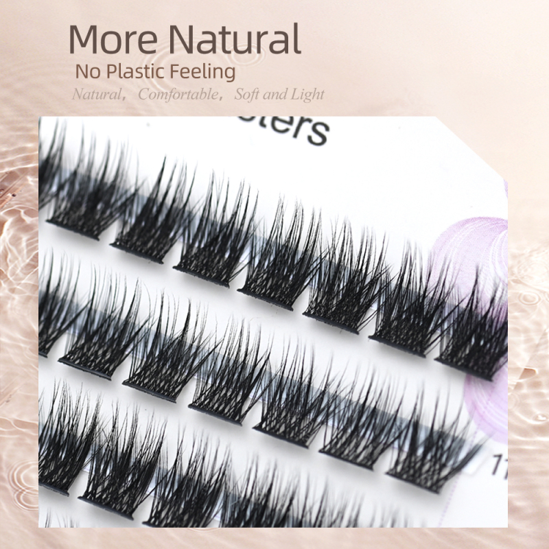 NAGARAKU T50 Cluster Eyelashes  Dovetail Segmented Lashes Volume Natural Lighter Bundles Makeup Tools