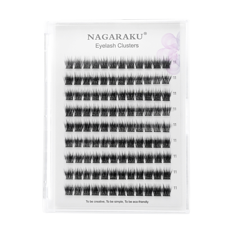 NAGARAKU T50 Cluster Eyelashes  Dovetail Segmented Lashes Volume Natural Lighter Bundles Makeup Tools
