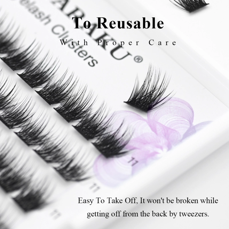 NAGARAKU T50 Cluster Eyelashes  Dovetail Segmented Lashes Volume Natural Lighter Bundles Makeup Tools