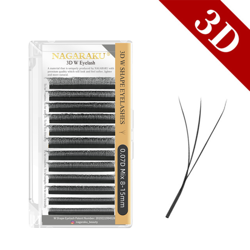 NAGARAKU 3D/4D/5D/6D W Shape Eyelash Extension Super Soft Natural Dense Lashes