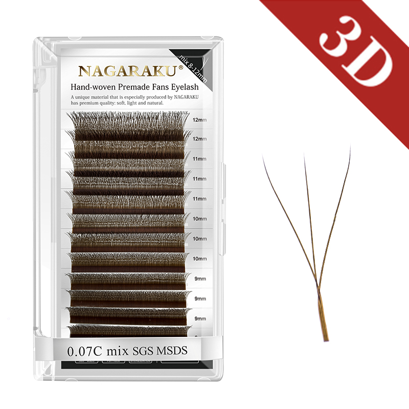 NAGARAKU 3D/4D/5D/6D W Shape Eyelash Extension Super Soft Natural Dense Lashes