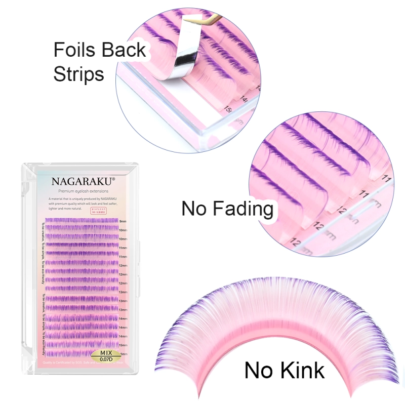 NAGARAKU Colorful Easy Fanning Eyelash Extension