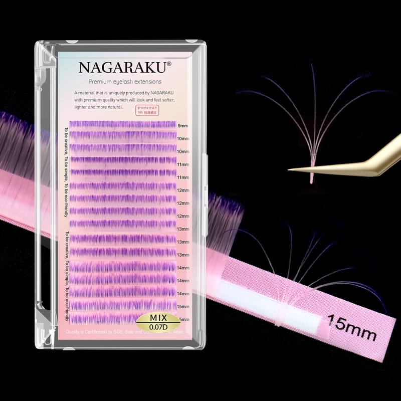 NAGARAKU Colorful Easy Fanning Eyelash Extension