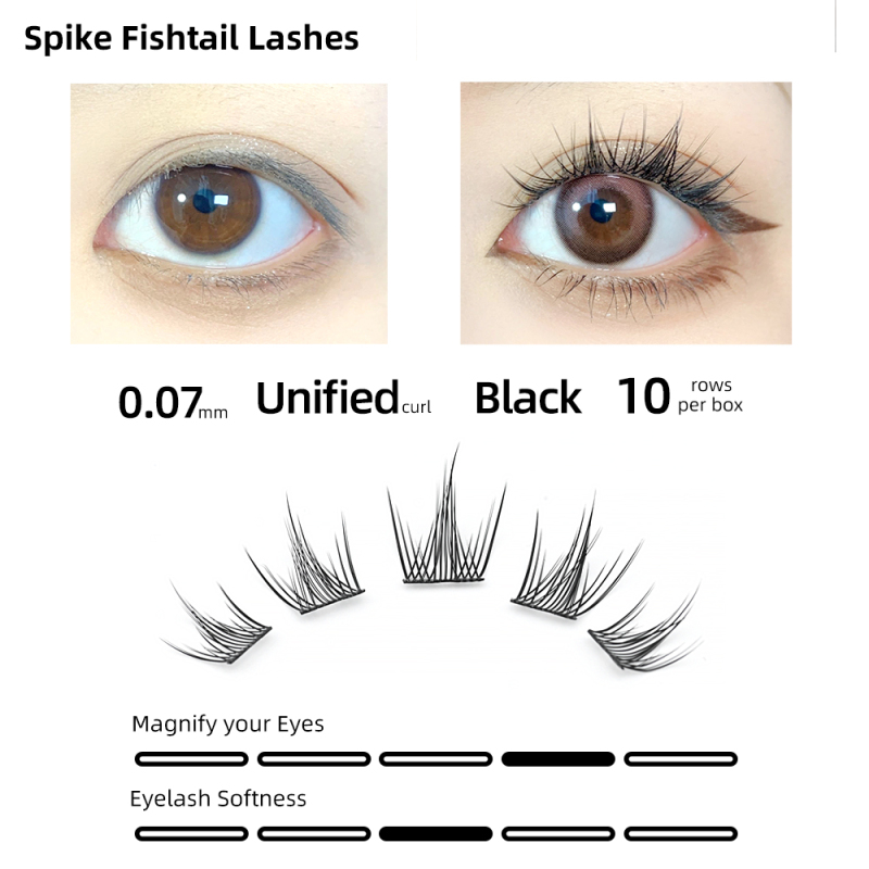 NAGARAKU Spike Fishtail Lashes DIY Lashes Self-grafting Eyelashes