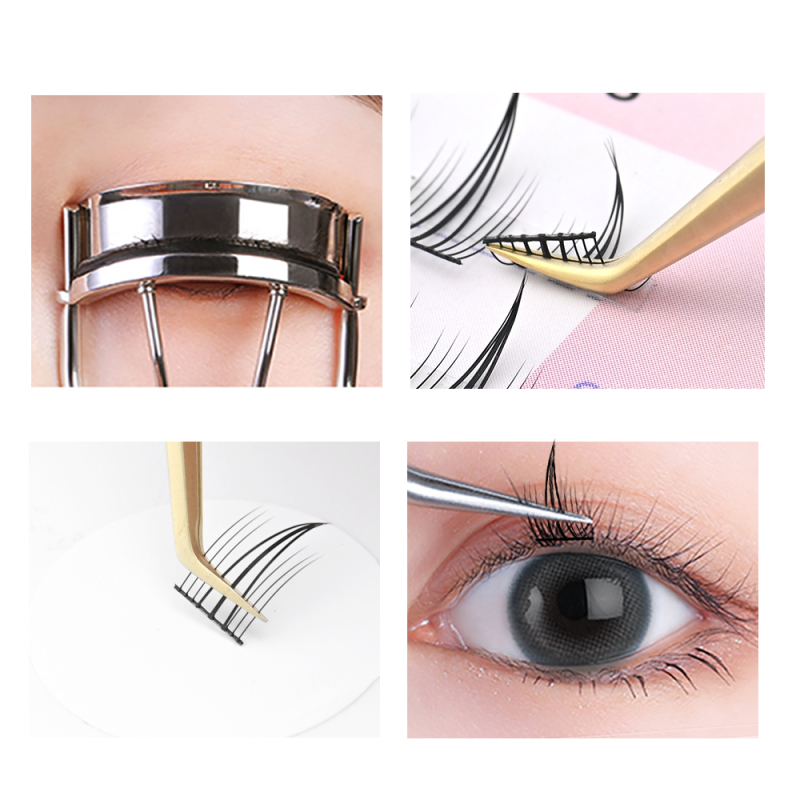 NAGARAKU DIY False Eyelash Self-grafting Lashes  A Shaped Cluster Lashes Makeup Tools