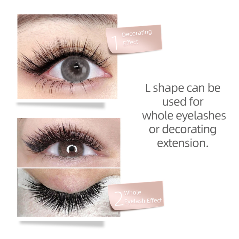 NAGARAKU Grey Black Brown Color Split Tips Ellipse Eyelashes Super Soft Gentle Lashes