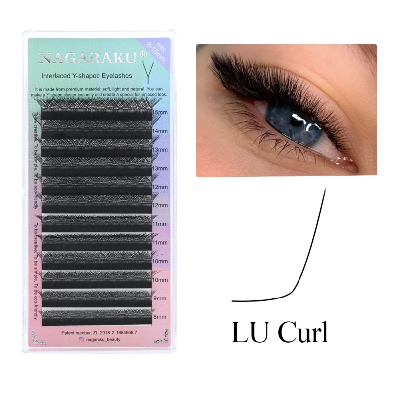 NAGARAKU 3D W 2D YY Eyelash Extension L LU(M) Curls