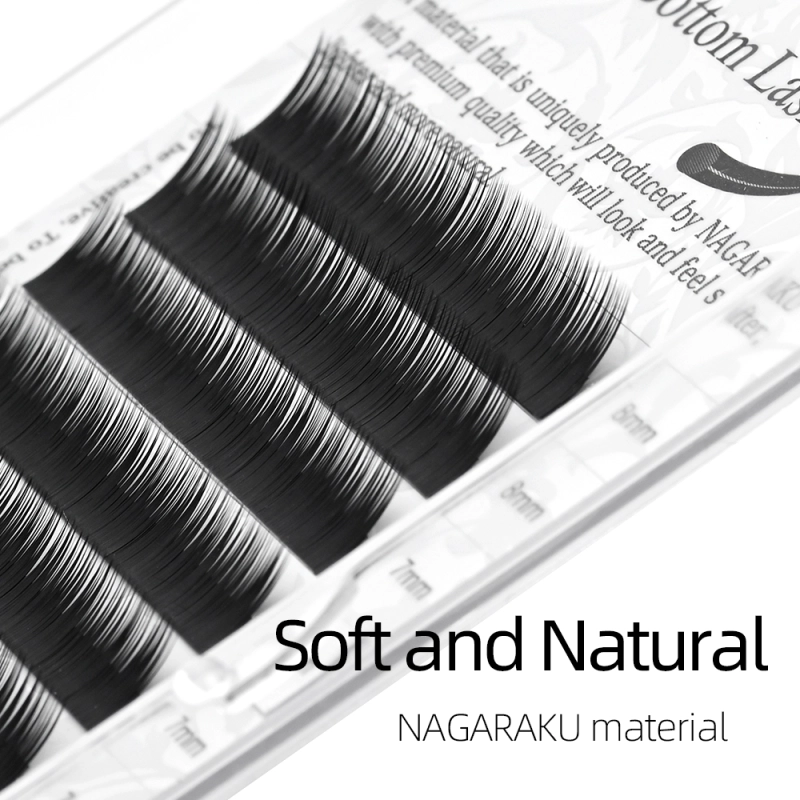 Nagaraku Classic Bottom Eyelash Extension Mix 5 8mm Matte Black 12 Linesbottom Eyelashes
