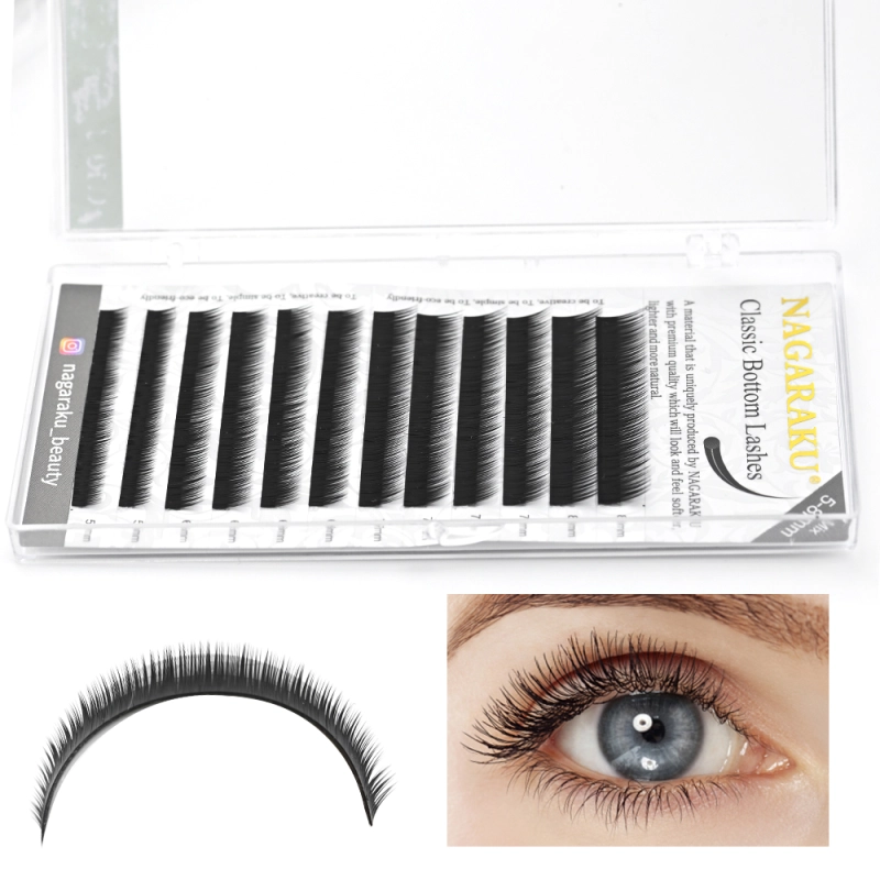 NAGARAKU Classic Bottom Eyelash Extension Mix 5-8mm Matte Black 12 Lines