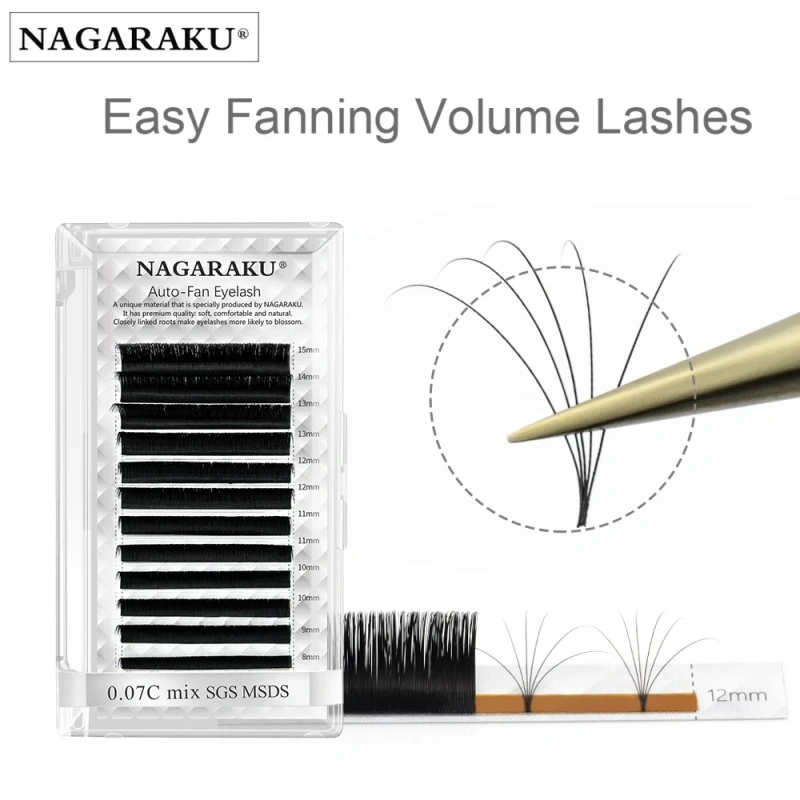 NAGARAKU Easy Fanning Eyelash Extension Mega Volume Eyelashes