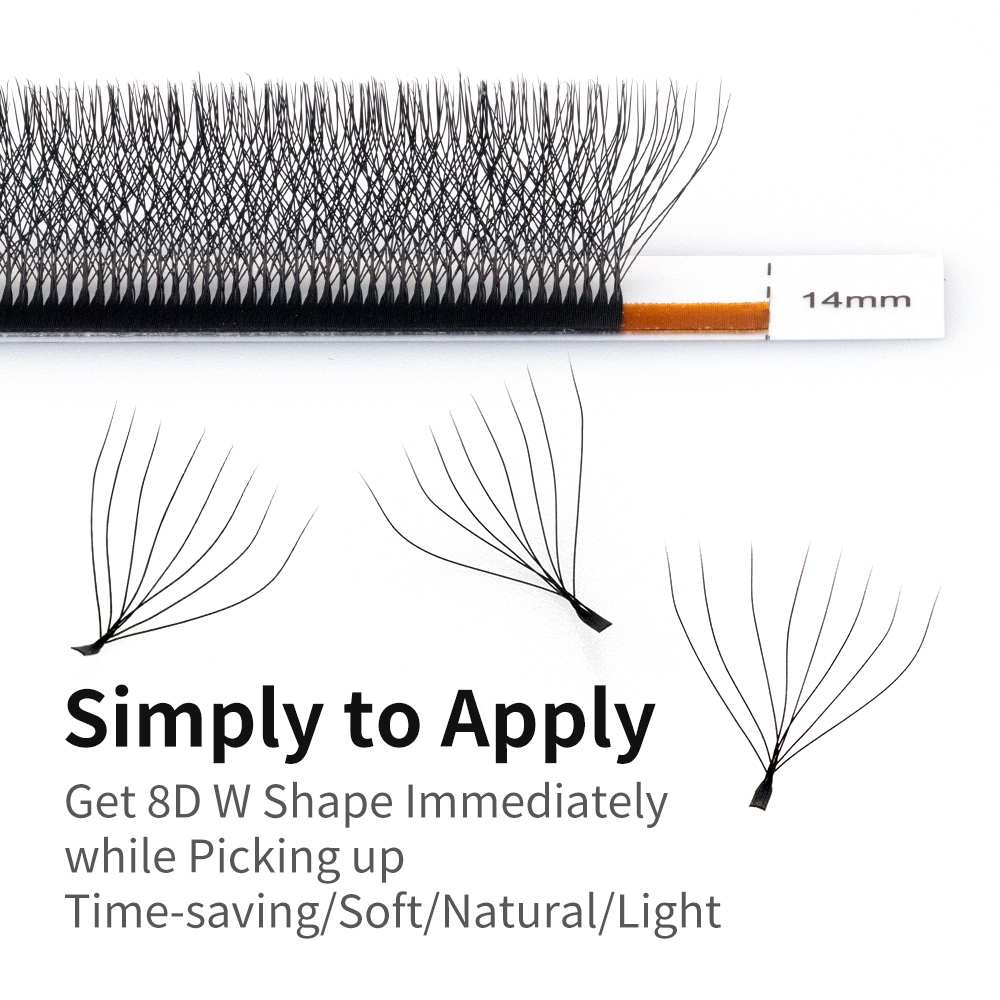 NAGARAKU 8D W Eyelash Extension 12 Lines Black Color