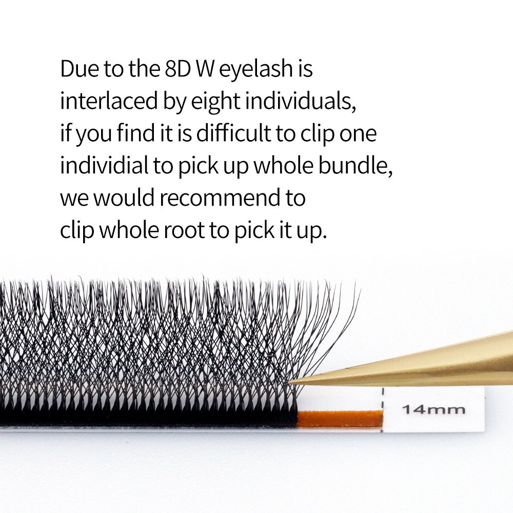 NAGARAKU 8D W Eyelash Extension 12 Lines Black Color