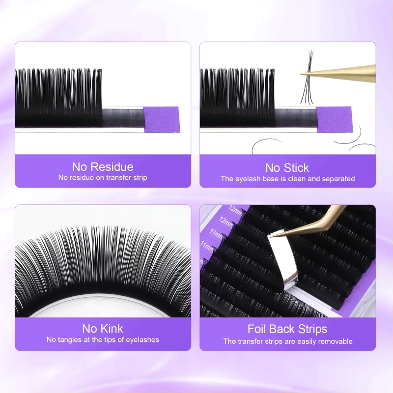 NAGARAKU 16 Lines Synthetic Mink Individual Eyelash Super Soft Gentle Eyelash Extension Makeup Russian Volume Lashes