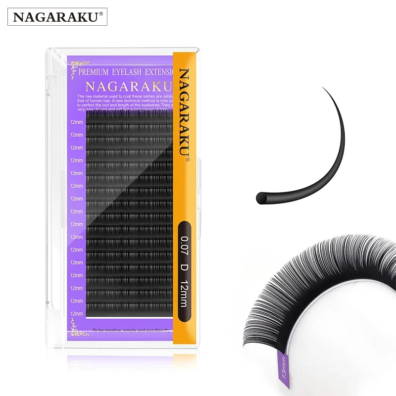 NAGARAKU 16 Lines Synthetic Mink Individual Eyelash Super Soft Gentle Eyelash Extension Makeup Russian Volume Lashes